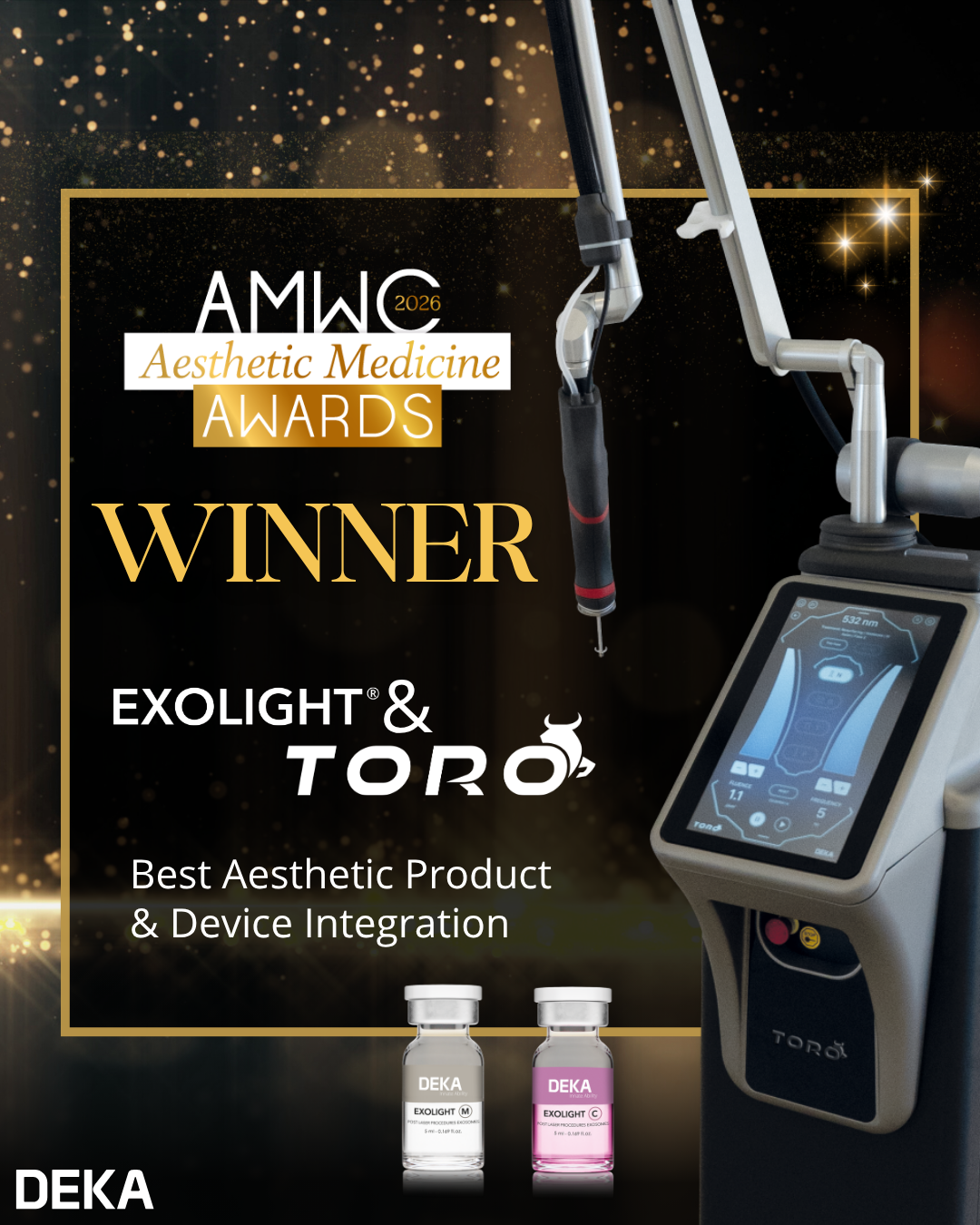 EXOLIGHT and TORO win Best Aesthetic Product & Device Integration